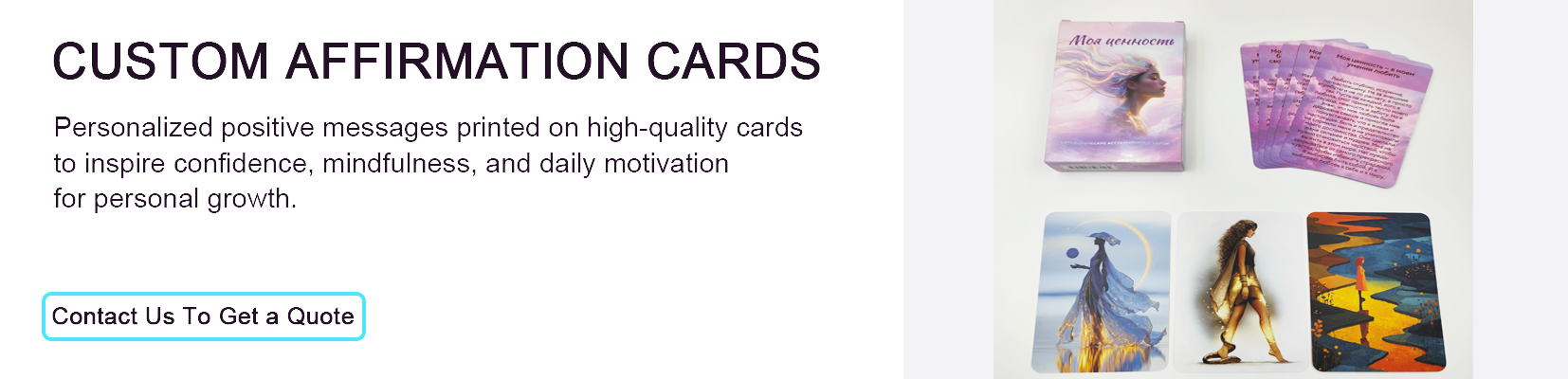 custom affirmation cards manufacturer